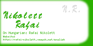 nikolett rafai business card